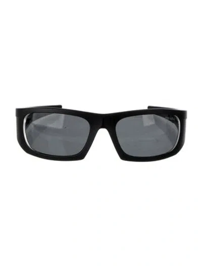 Pre-owned Prada Square Tinted Sunglasses In Black