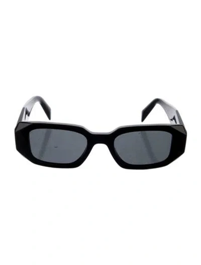 Pre-owned Prada Square Tinted Sunglasses In Black