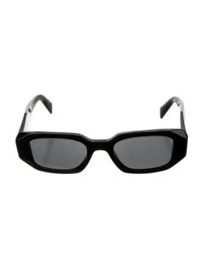 Pre-owned Prada Square Tinted Sunglasses In Black