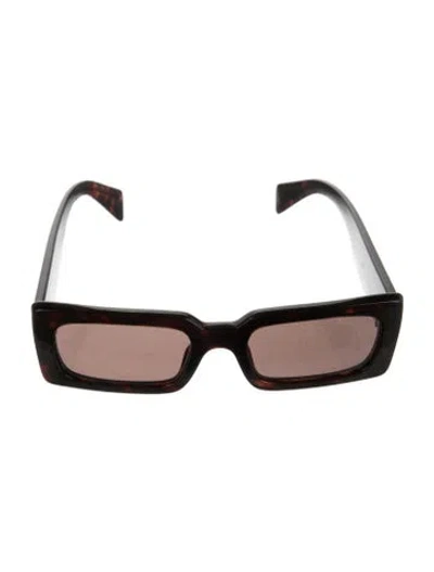 Pre-owned Prada Square Tinted Sunglasses In Black
