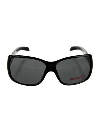 Pre-owned Prada Square Tinted Sunglasses In Black