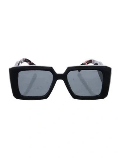 Pre-owned Prada Square Tinted Sunglasses In Black