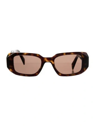 Pre-owned Prada Square Tinted Sunglasses In Black