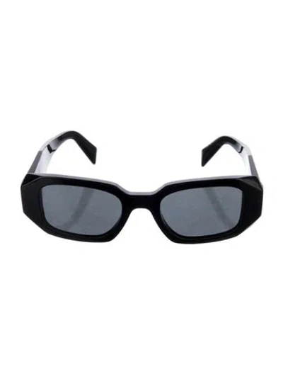 Pre-owned Prada Square Tinted Sunglasses In Black