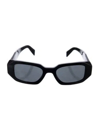 Pre-owned Prada Square Tinted Sunglasses In Black