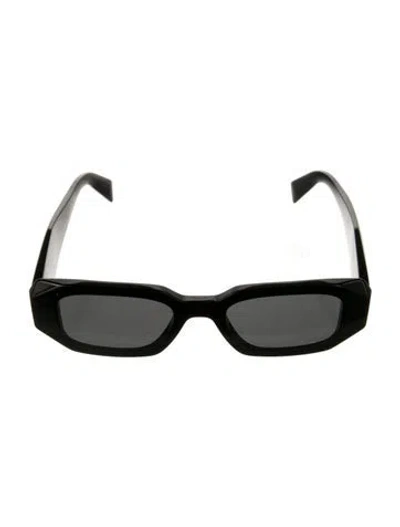 Pre-owned Prada Square Tinted Sunglasses In Black