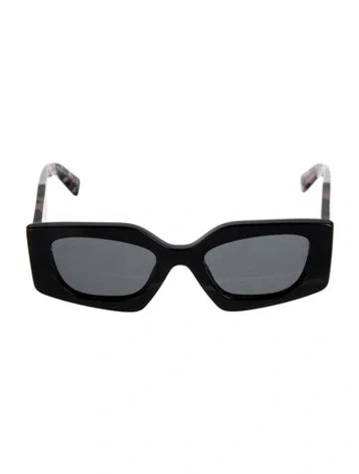 Pre-owned Prada Square Tinted Sunglasses In Black