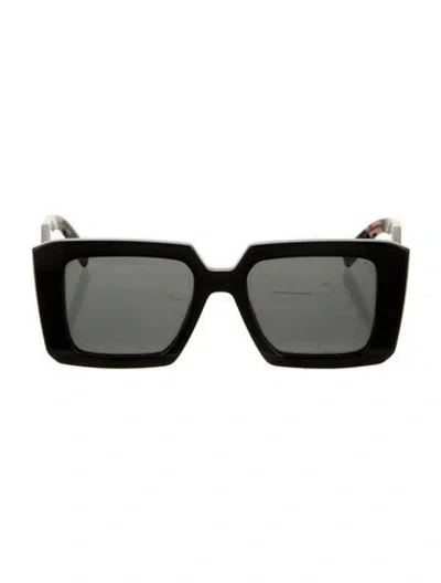 Pre-owned Prada Square Tinted Sunglasses In Black