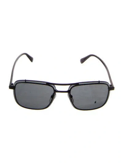 Pre-owned Prada Square Tinted Sunglasses In Black