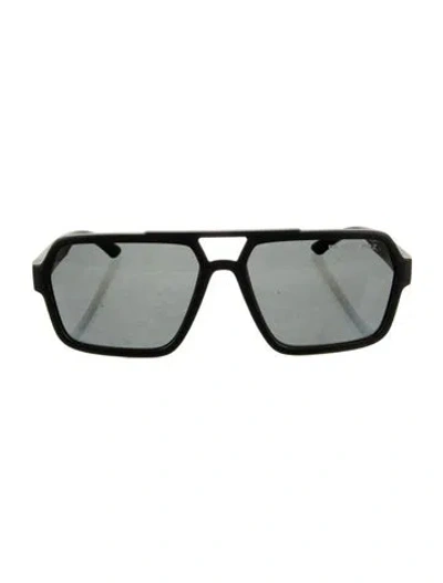 Pre-owned Prada Square Tinted Sunglasses In Black