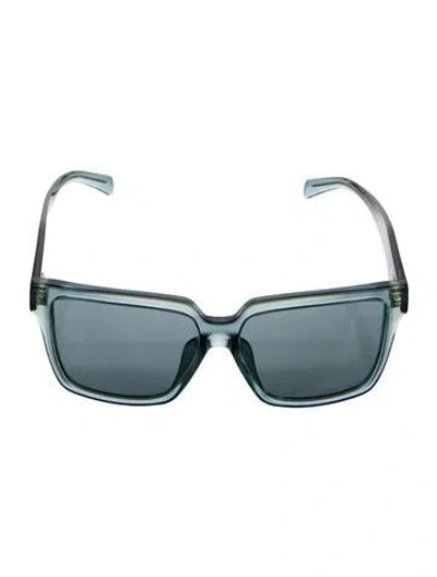 Pre-owned Prada Square Tinted Sunglasses In Blue