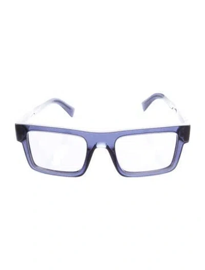 Pre-owned Prada Square Tinted Sunglasses In Blue