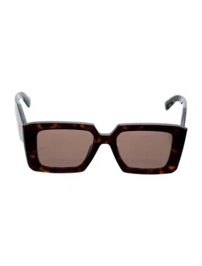Pre-owned Prada Square Tinted Sunglasses In Blue