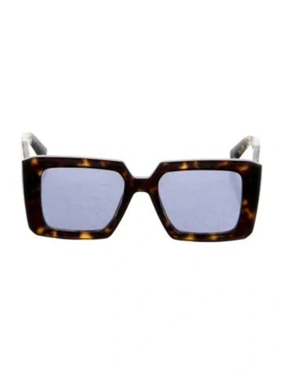 Pre-owned Prada Square Tinted Sunglasses In Brown