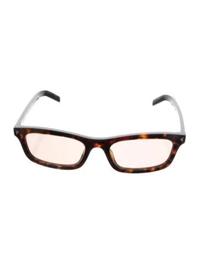 Pre-owned Prada Square Tinted Sunglasses In Brown