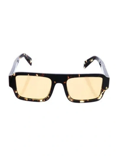 Pre-owned Prada Square Tinted Sunglasses In Brown