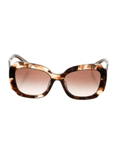 Pre-owned Prada Square Tinted Sunglasses In Brown