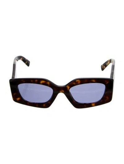 Pre-owned Prada Square Tinted Sunglasses In Brown