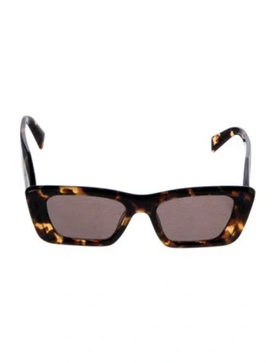 Pre-owned Prada Square Tinted Sunglasses In Brown