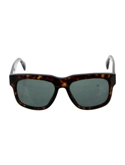Pre-owned Prada Square Tinted Sunglasses In Brown