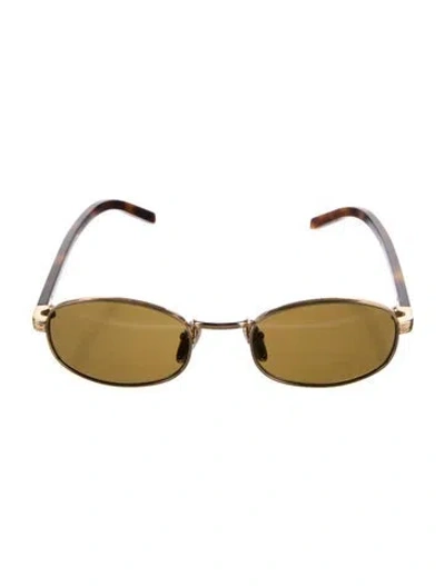 Pre-owned Prada Square Tinted Sunglasses In Brown