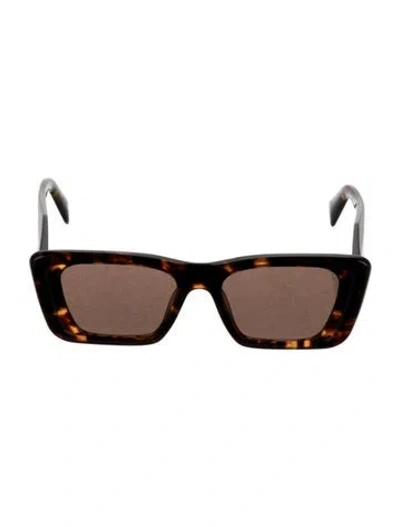 Pre-owned Prada Square Tinted Sunglasses In Brown