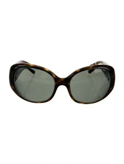 Pre-owned Prada Square Tinted Sunglasses In Brown