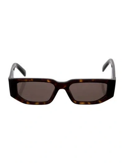 Pre-owned Prada Square Tinted Sunglasses In Brown
