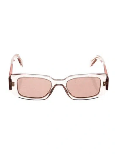 Pre-owned Prada Square Tinted Sunglasses In Brown