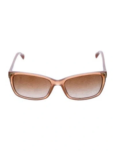 Pre-owned Prada Square Tinted Sunglasses In Brown