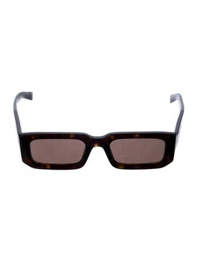 Pre-owned Prada Square Tinted Sunglasses In Brown