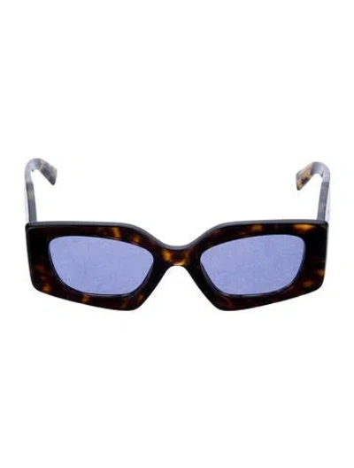 Pre-owned Prada Square Tinted Sunglasses In Brown