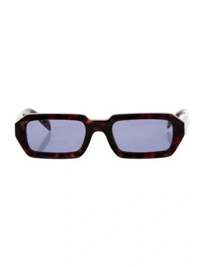 Pre-owned Prada Square Tinted Sunglasses In Brown
