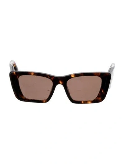 Pre-owned Prada Square Tinted Sunglasses In Brown