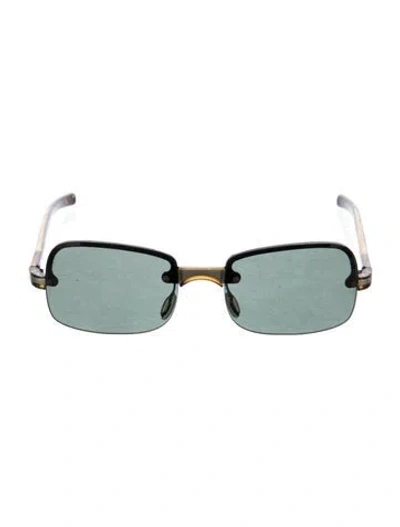 Pre-owned Prada Square Tinted Sunglasses In Brown