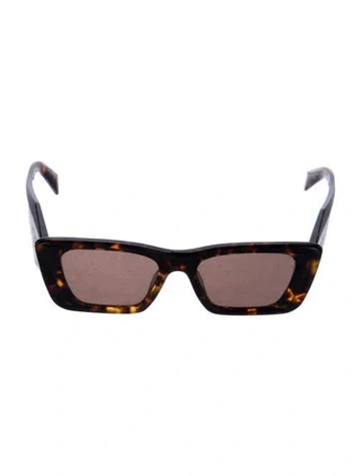 Pre-owned Prada Square Tinted Sunglasses In Brown