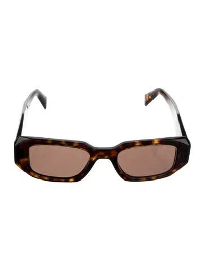 Pre-owned Prada Square Tinted Sunglasses In Brown