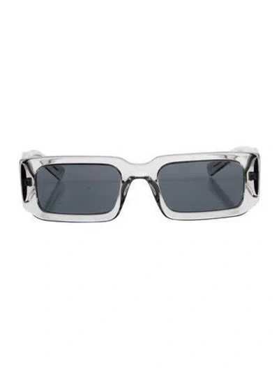 Pre-owned Prada Square Tinted Sunglasses In Clear