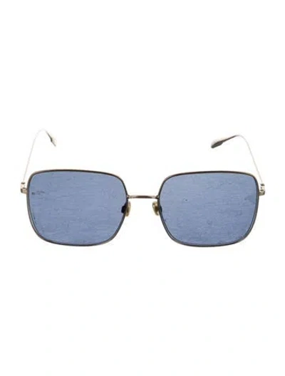 Pre-owned Prada Square Tinted Sunglasses In Gold