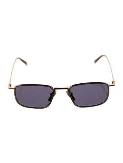 Pre-owned Prada Square Tinted Sunglasses In Gold