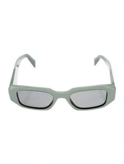 Pre-owned Prada Square Tinted Sunglasses In Green