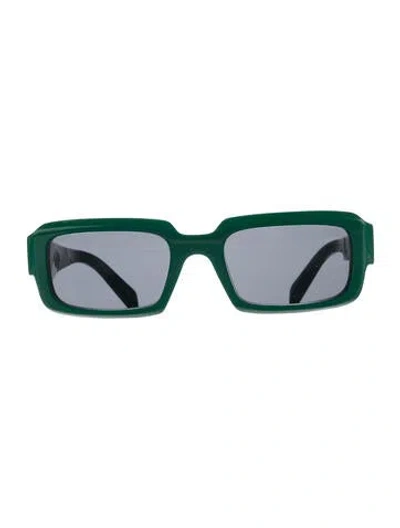 Pre-owned Prada Square Tinted Sunglasses In Green