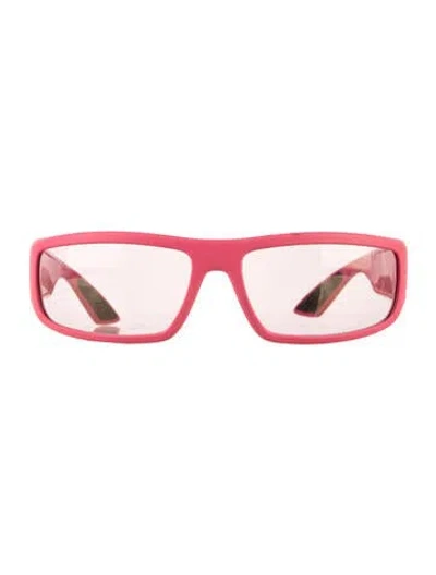 Pre-owned Prada Square Tinted Sunglasses In Pink