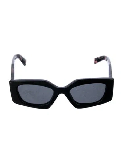 Pre-owned Prada Square Tinted Sunglasses In Purple