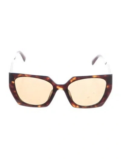 Pre-owned Prada Square Tinted Sunglasses In Red