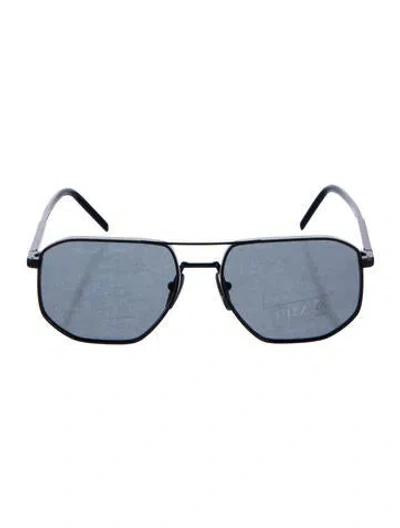 Pre-owned Prada Square Tinted Sunglasses In Silver