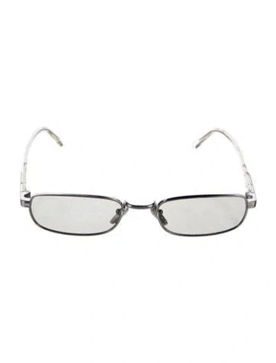 Pre-owned Prada Square Tinted Sunglasses In Silver
