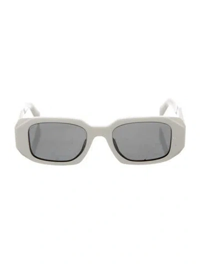 Pre-owned Prada Square Tinted Sunglasses In White