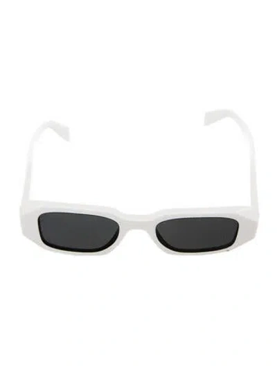 Pre-owned Prada Square Tinted Sunglasses In White