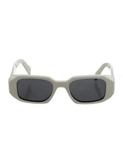 Pre-owned Prada Square Tinted Sunglasses In White